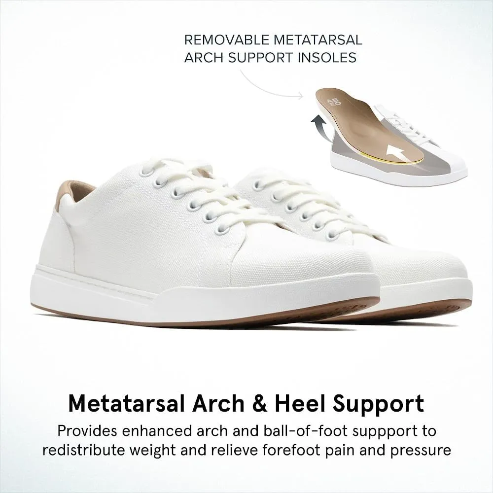 ABEO Addie Women's Metatarsal Fashion Sneakers with High Arch Support, Comfortable Fashion Sneakers for Metatarsalgia, Ball of Foot Pain Relief with Removable Metatarsal Pad - Casual Shoes