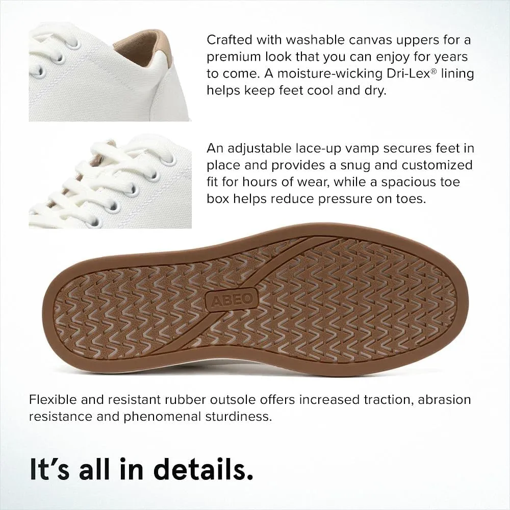ABEO Addie Women's Metatarsal Fashion Sneakers with High Arch Support, Comfortable Fashion Sneakers for Metatarsalgia, Ball of Foot Pain Relief with Removable Metatarsal Pad - Casual Shoes