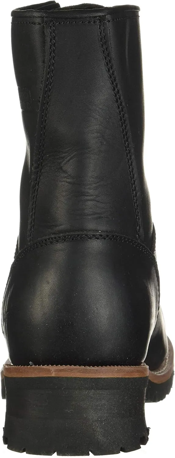 Ad Tec 9in Logger Full Grain Oiled Leather Work Boots for Men - Plain Soft Toe & Shock Absorbing Non Slip Rubber Lug Sole