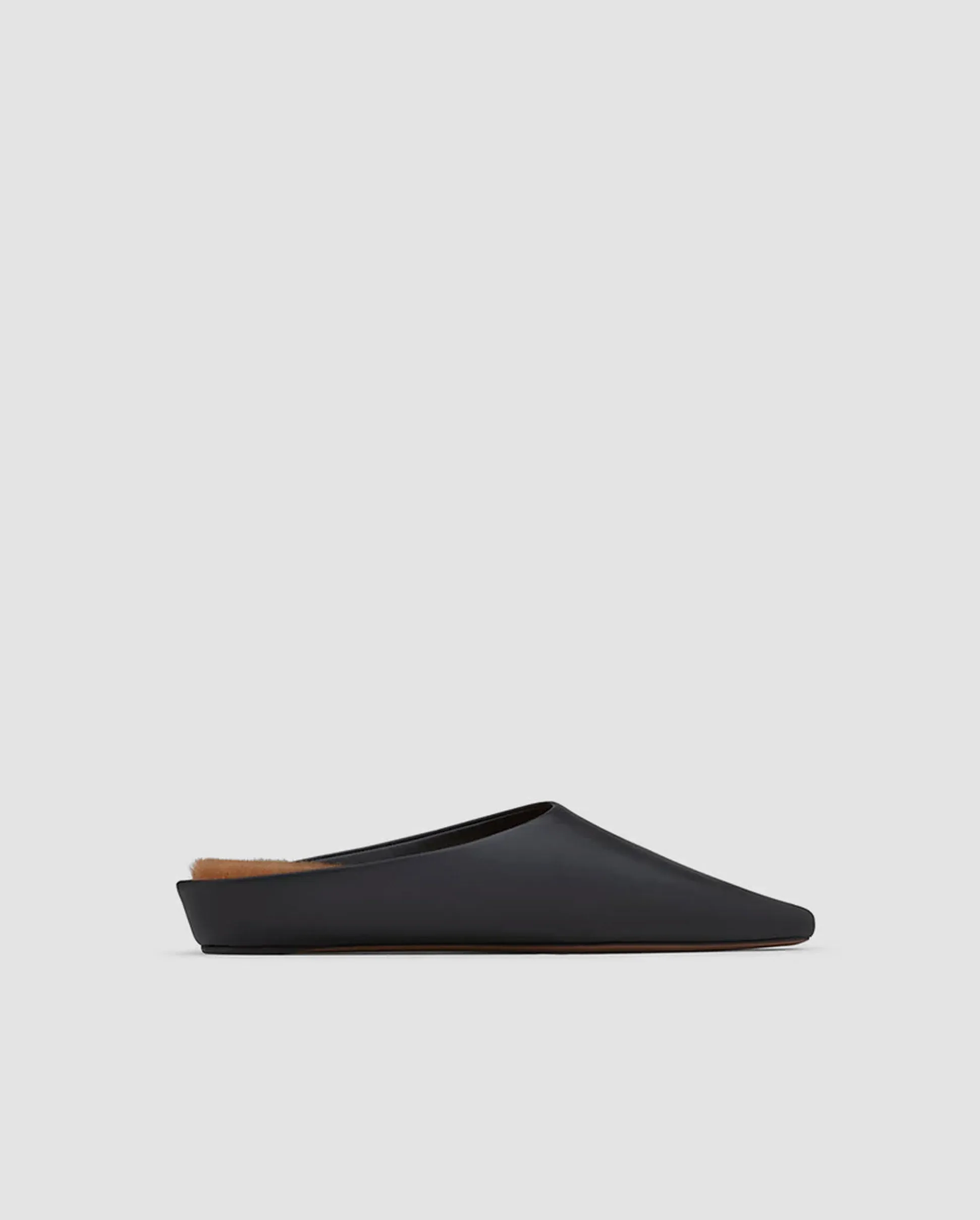 ALBA SHEARLING MULES / BLACK