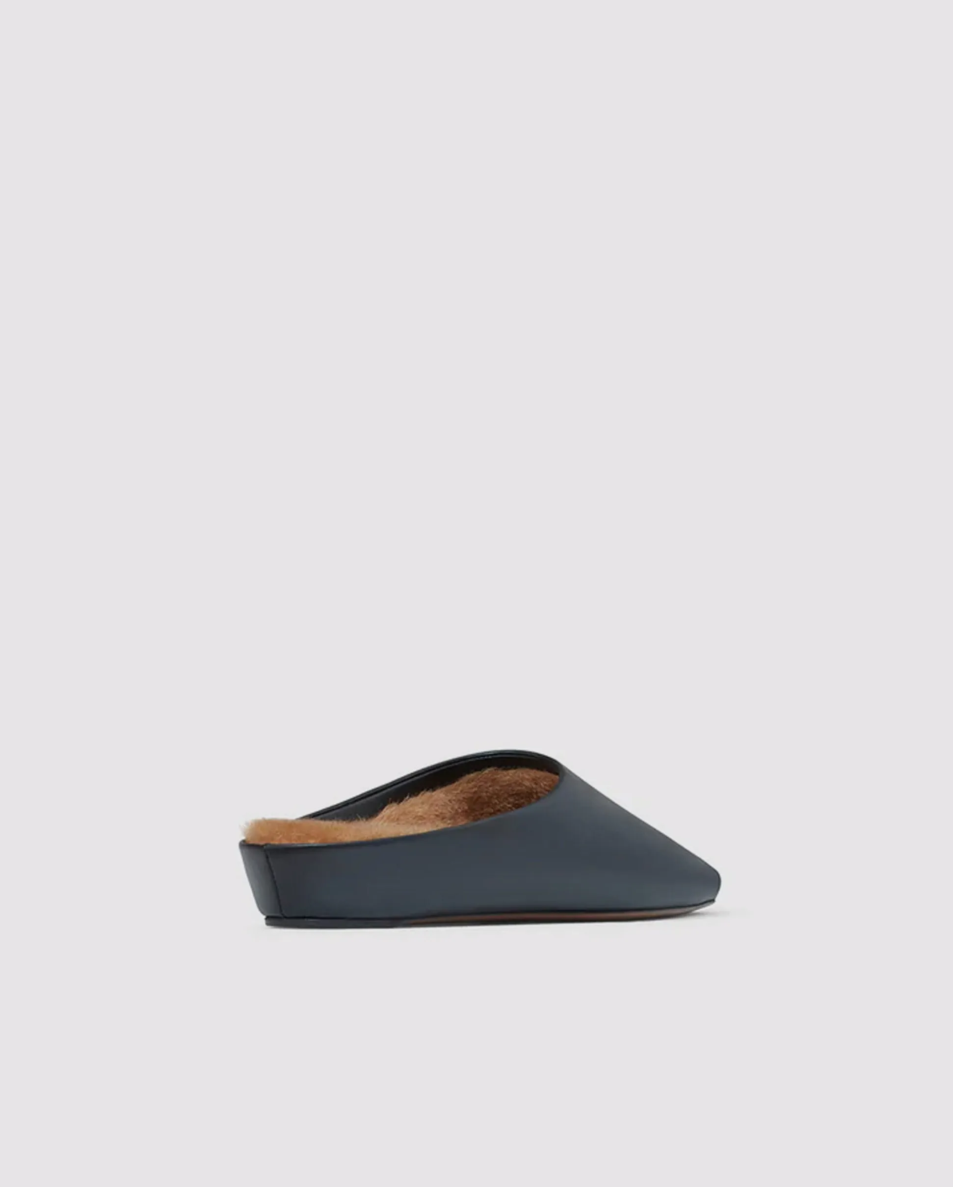 ALBA SHEARLING MULES / BLACK