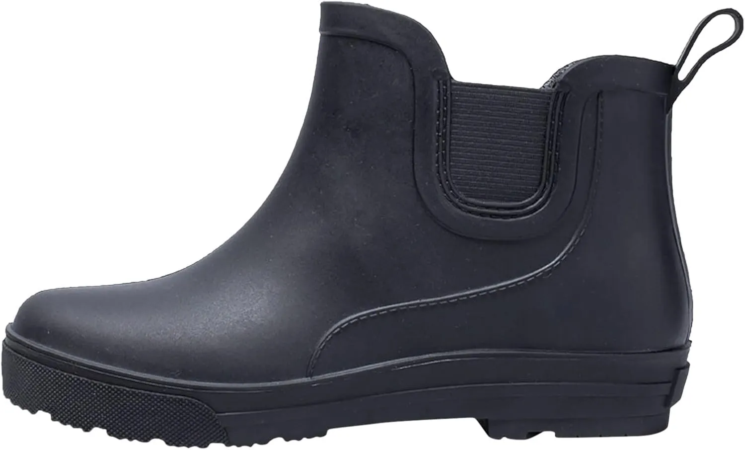 AMDBEL Women Rain Boots Size 11, Comfortable Elastic Adult Ankle Booties, Waterproof Non-Slip Chunky Platform Lug Sole Short Garden Boots