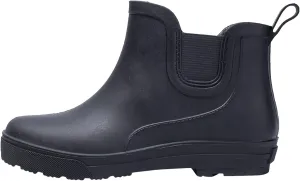 AMDBEL Women Rain Boots Size 11, Comfortable Elastic Adult Ankle Booties, Waterproof Non-Slip Chunky Platform Lug Sole Short Garden Boots