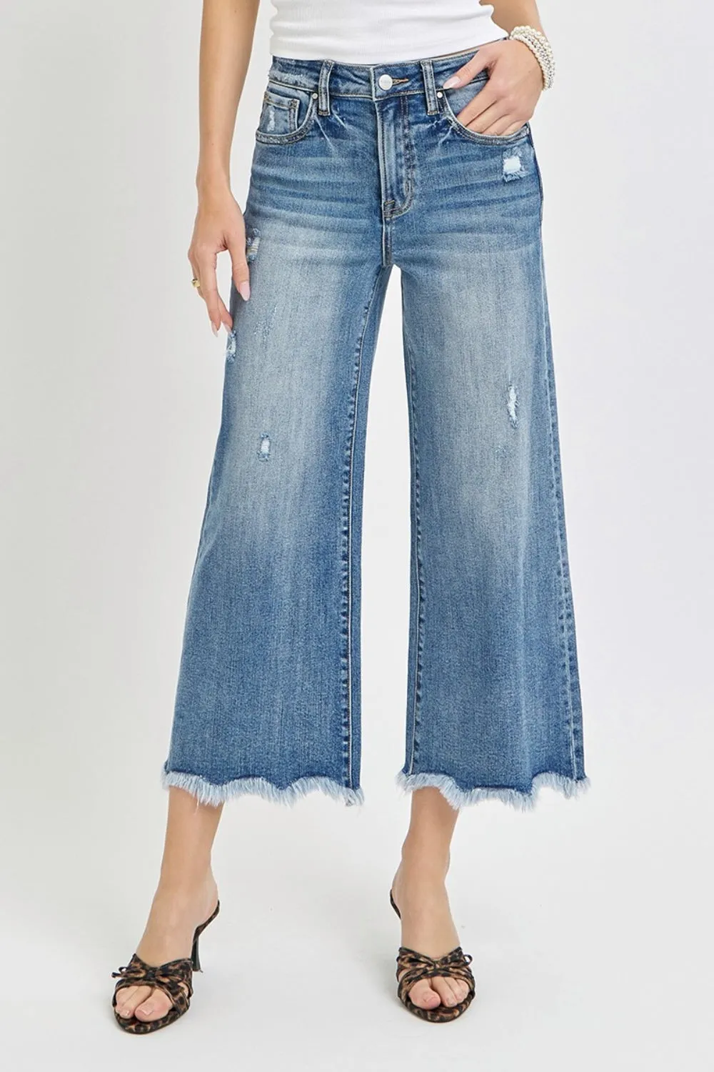 Angelica High Rise Cropped Flare Jeans