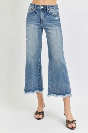 Angelica High Rise Cropped Flare Jeans