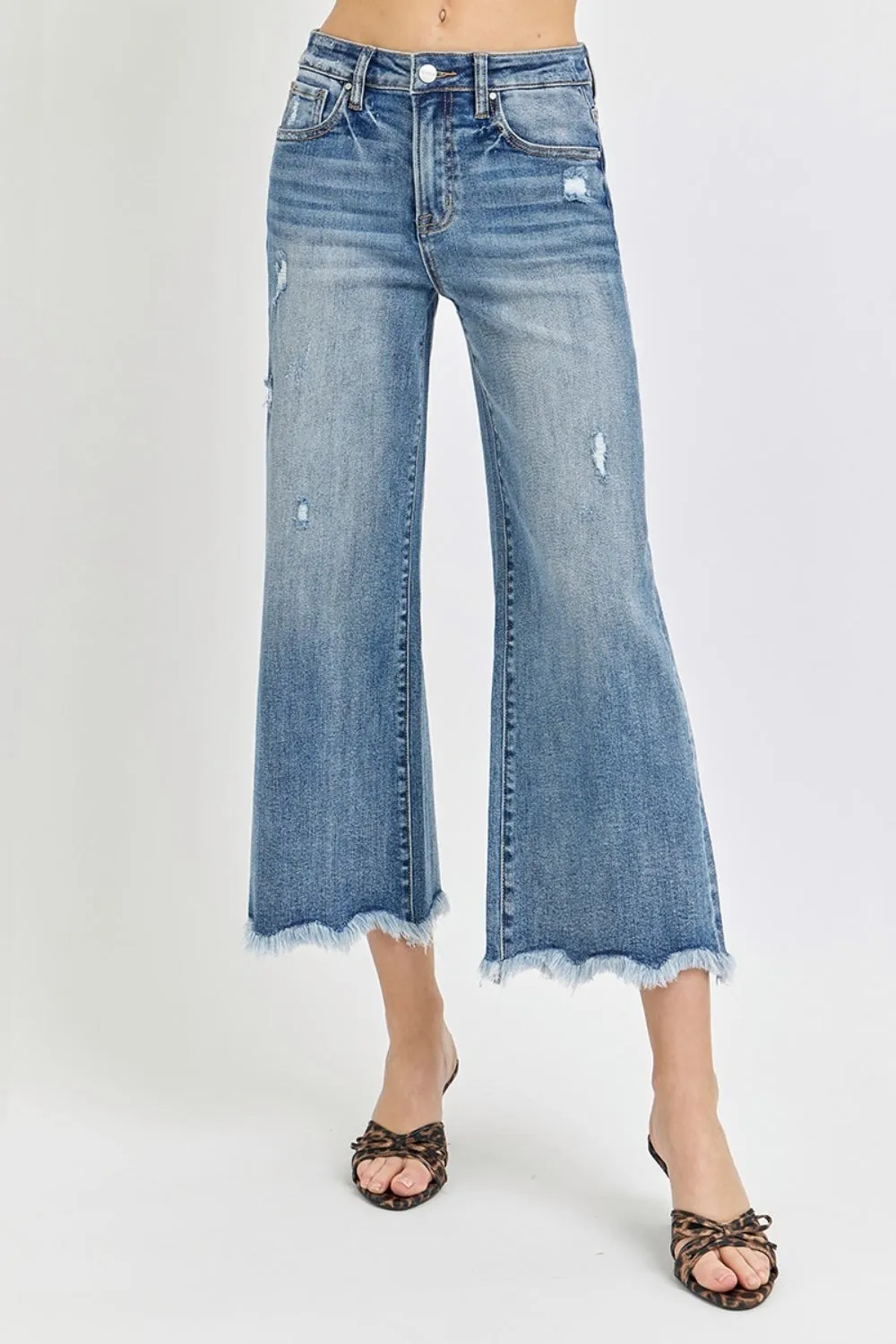 Angelica High Rise Cropped Flare Jeans