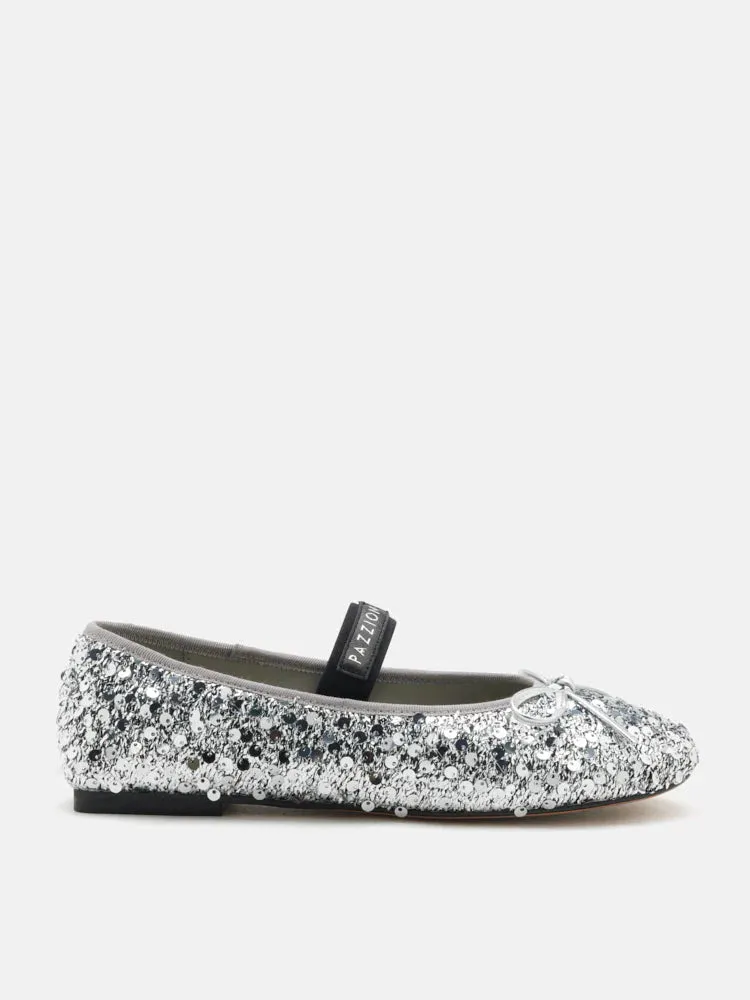 Ariya Sequinned Bow Mary Janes