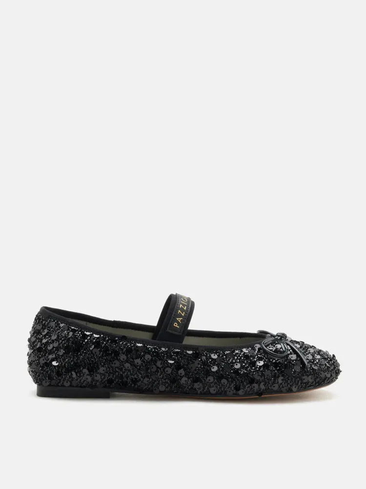 Ariya Sequinned Bow Mary Janes