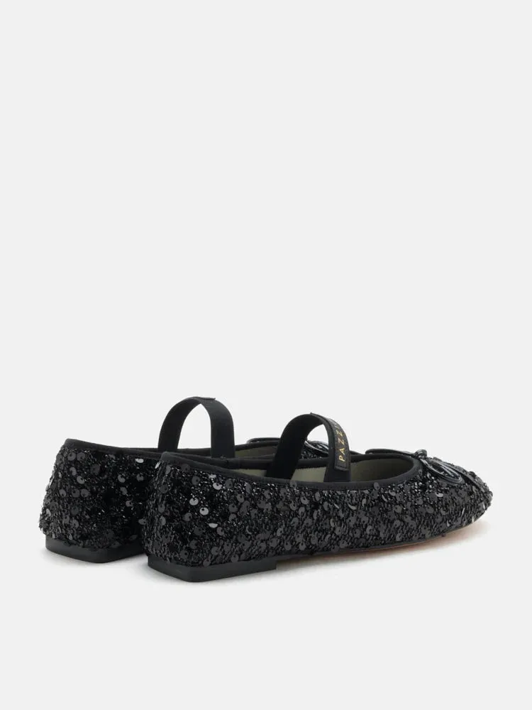 Ariya Sequinned Bow Mary Janes