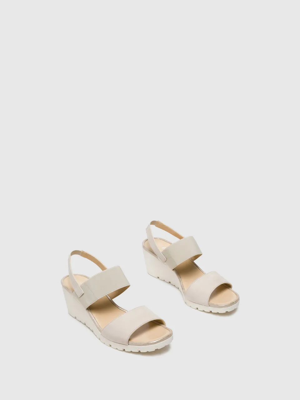 Beige Wedge Sandals