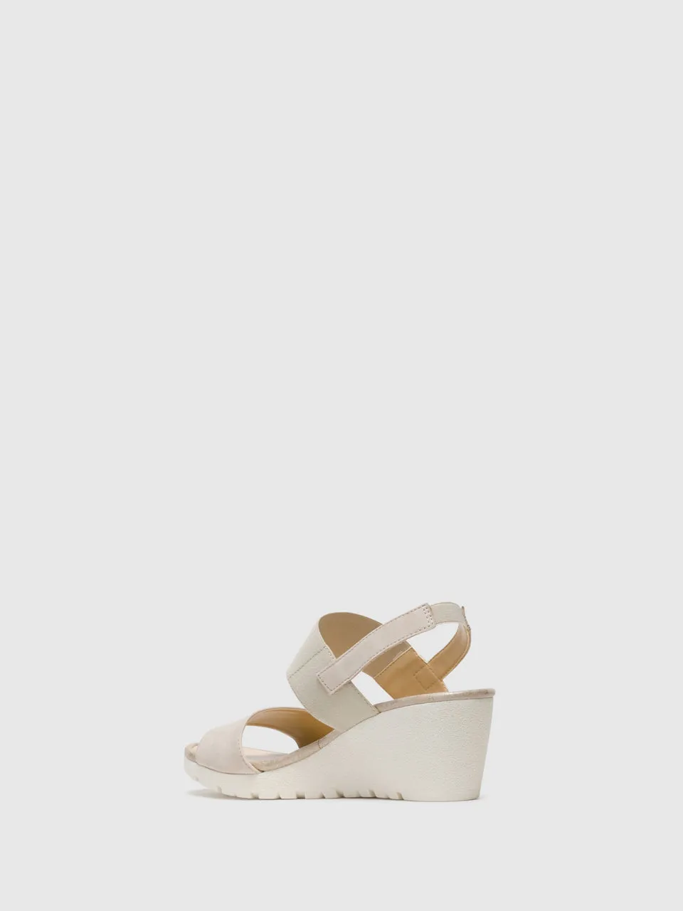 Beige Wedge Sandals