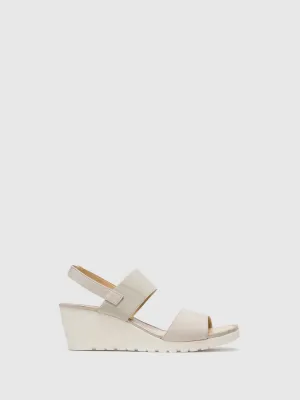 Beige Wedge Sandals