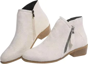 Black Cowboy Boots for Women Ankle Square Toe Booties for Women Ankle Wedge Boots for Women Flat Boot Laces Casual Round Head Low Heel Comfortable Pointed Toe