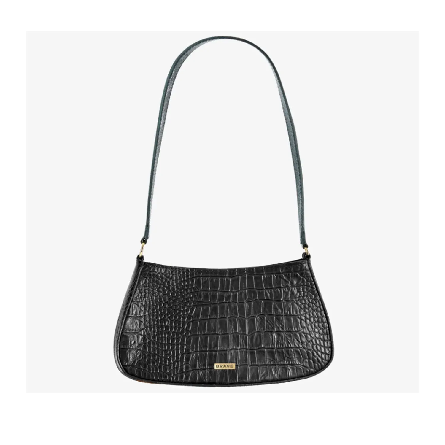 Brave Leather Stefani in Black Croc