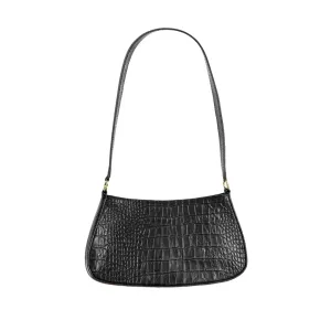 Brave Leather Stefani in Black Croc