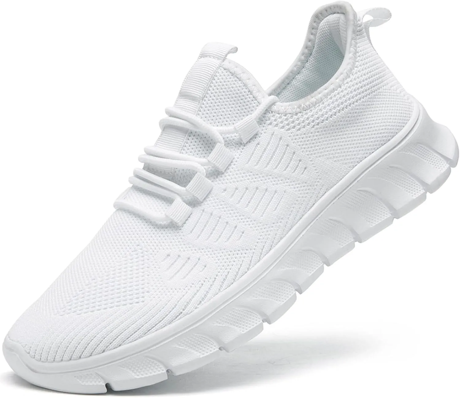 Casual Fashion Sneakers Walking Tennis Shoes Womens Running Shoes Athletic Sport Workout Gym Shoe Non Slip White Size 8