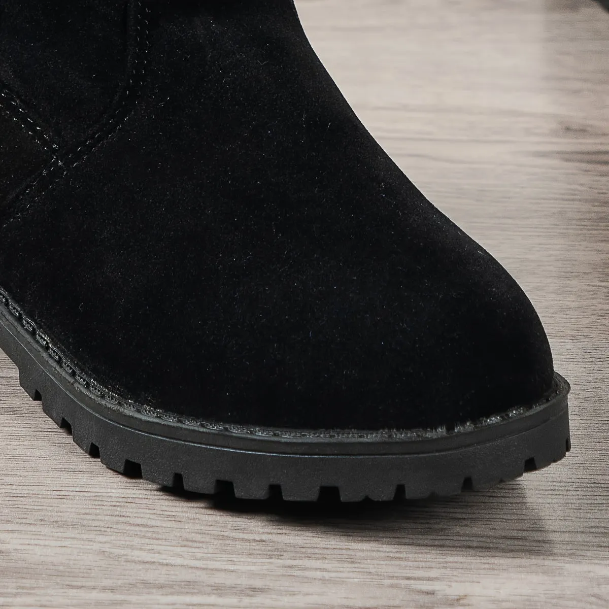 Chic LaceUp OverTheKnee Boots with Chunky Heel for Women