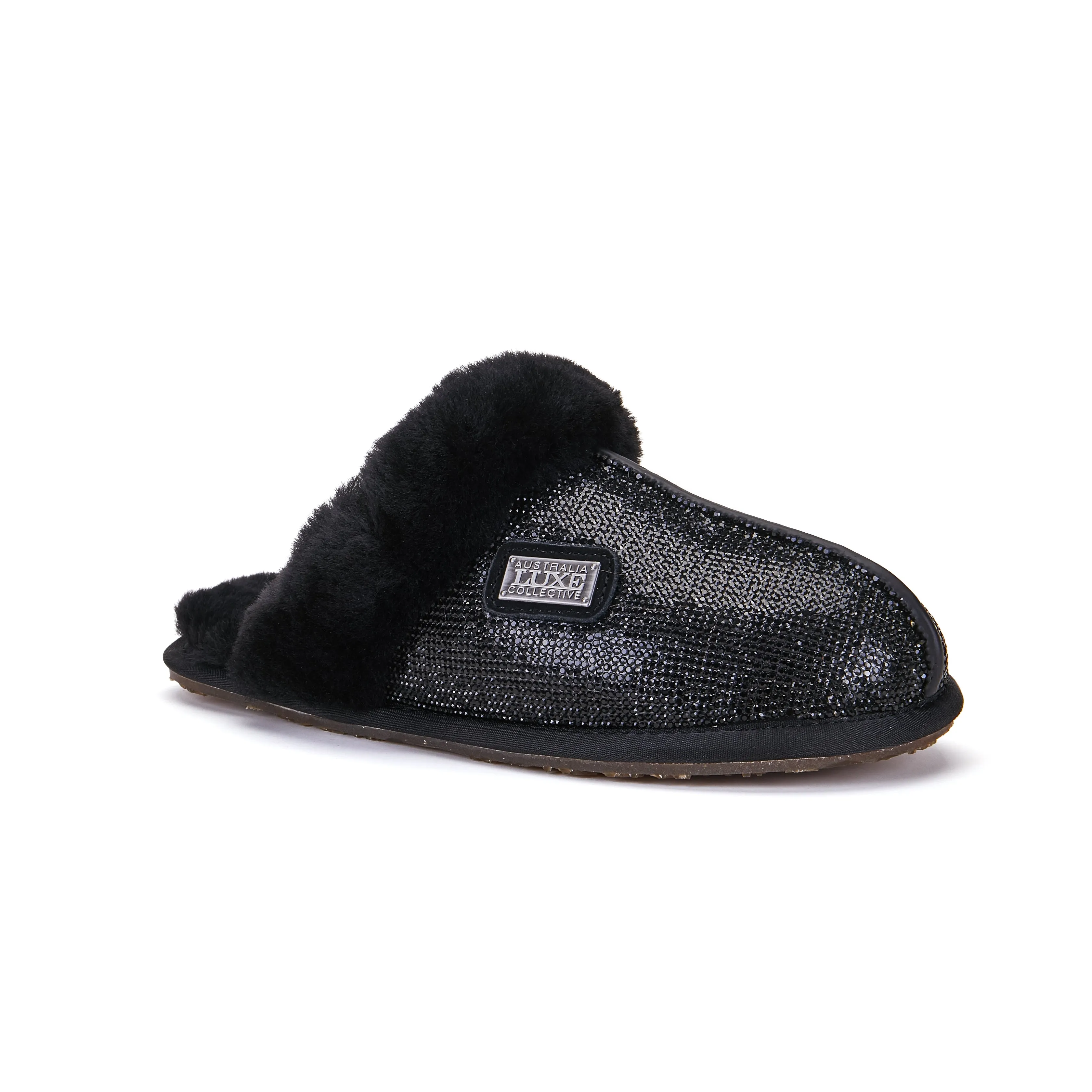 CLOSED MULE GLITTER BLACK