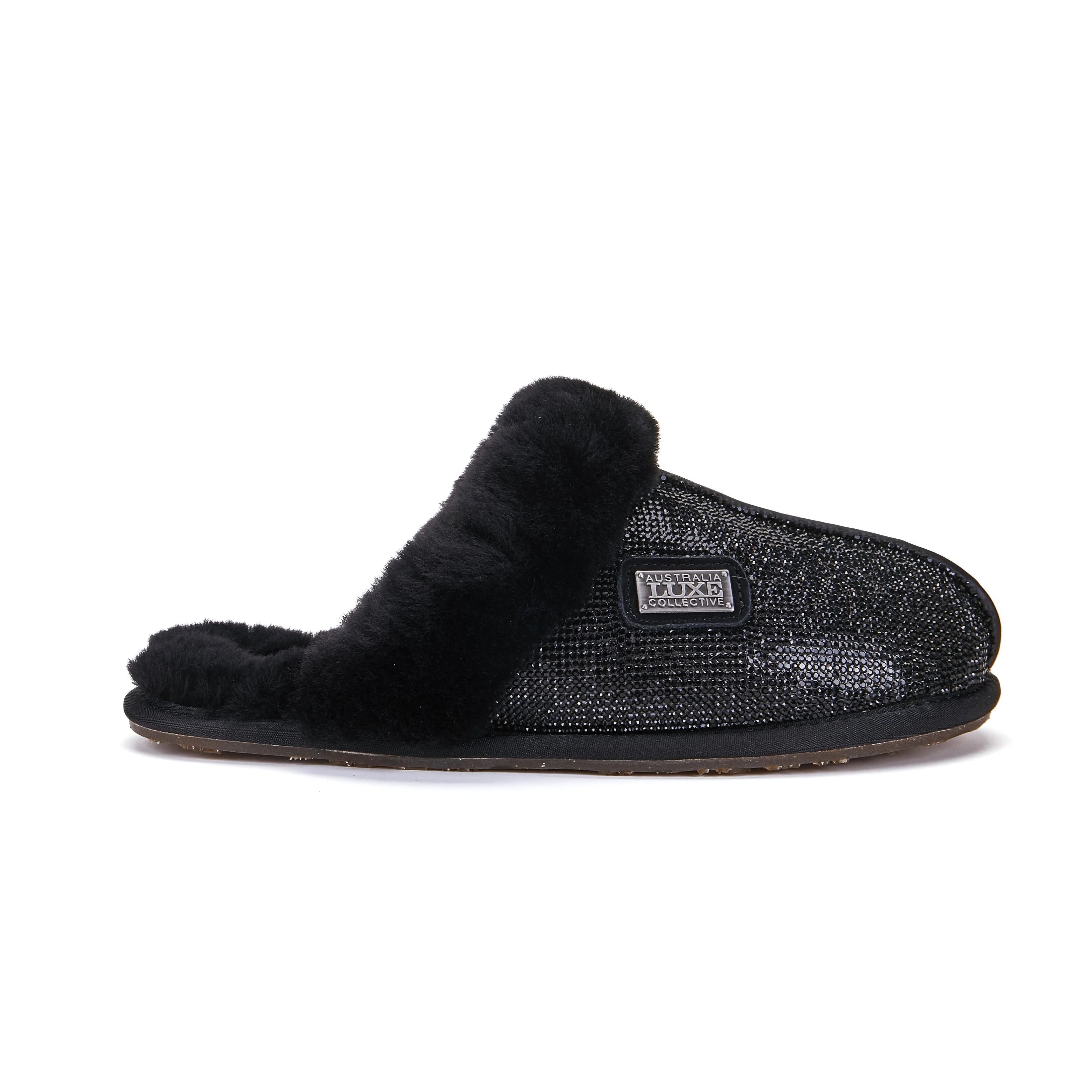 CLOSED MULE GLITTER BLACK