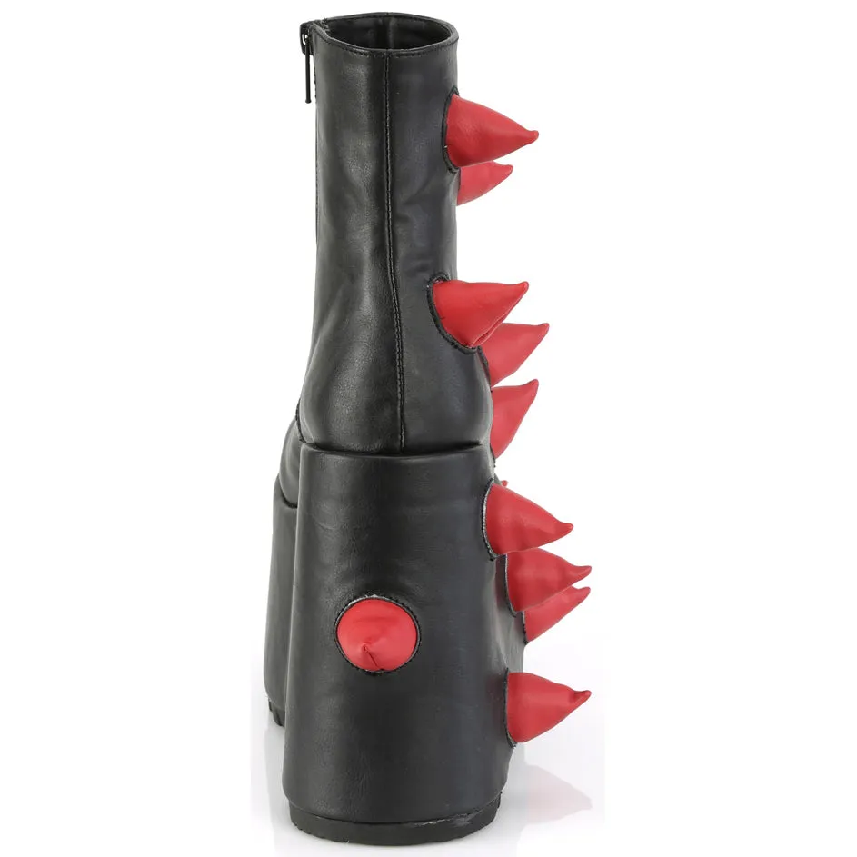 DemoniaCult SLAY 77 Black Red Boots