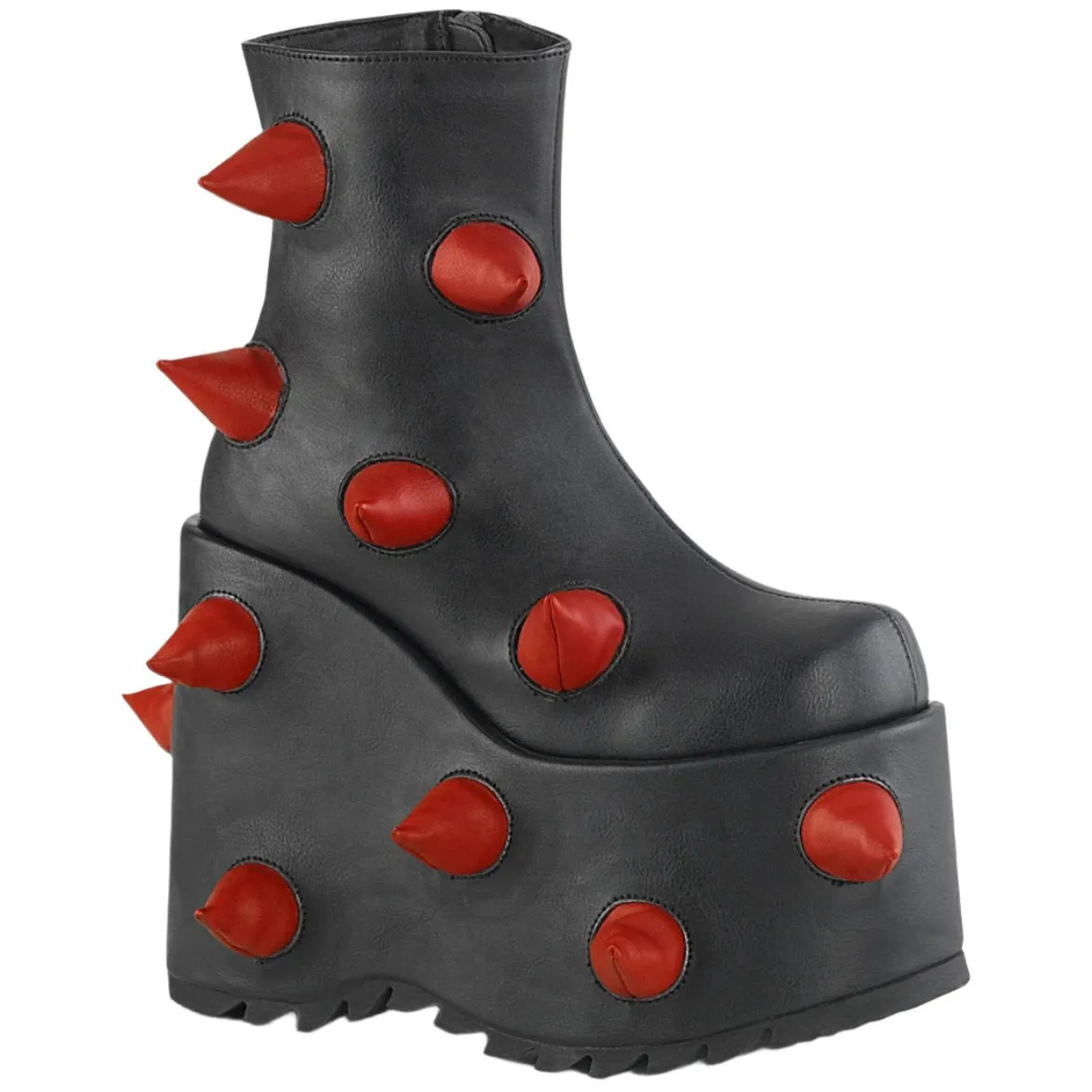 DemoniaCult SLAY 77 Black Red Boots