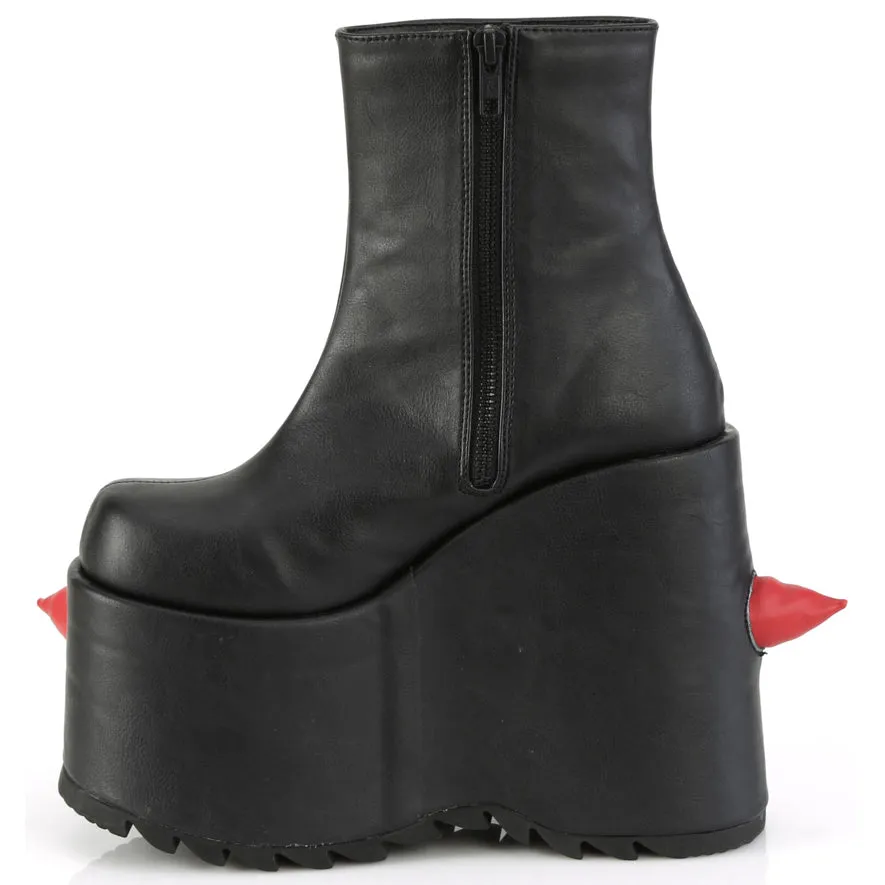 DemoniaCult SLAY 77 Black Red Boots