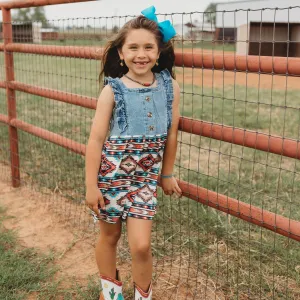 Denim & Aztec Dress Kid (6-7)