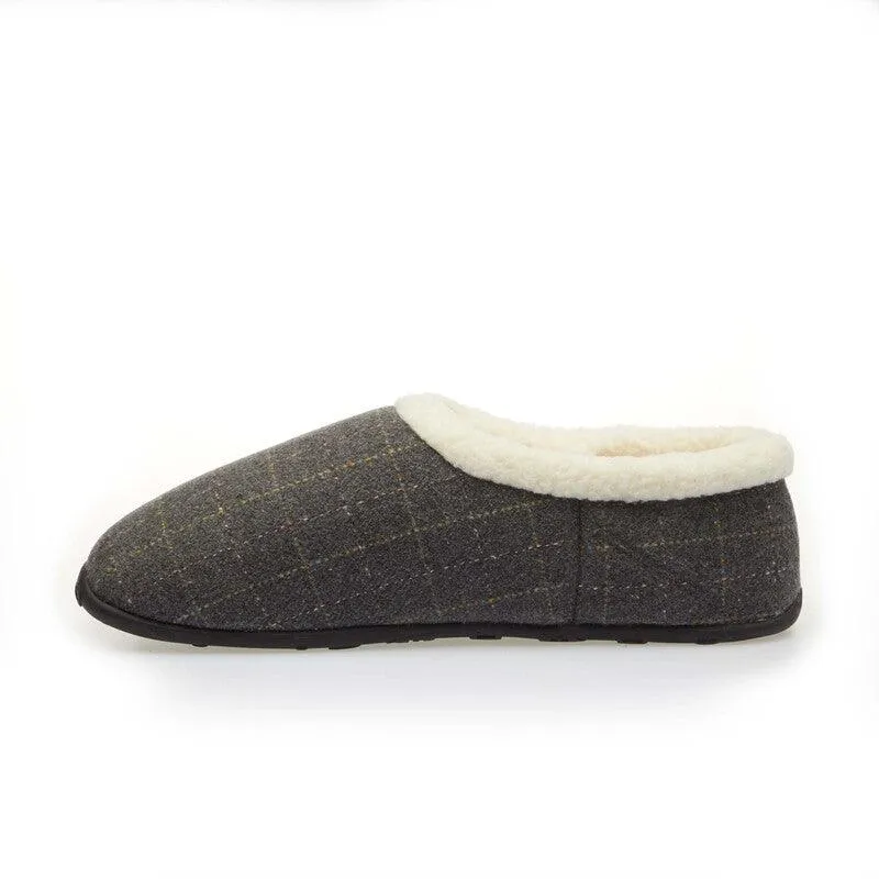 Eric - Grey Check Men's Slippers