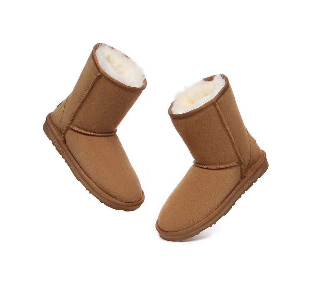 EVERAU® UGG Sheepskin Wool Mid Calf Boots Short Classic Suede