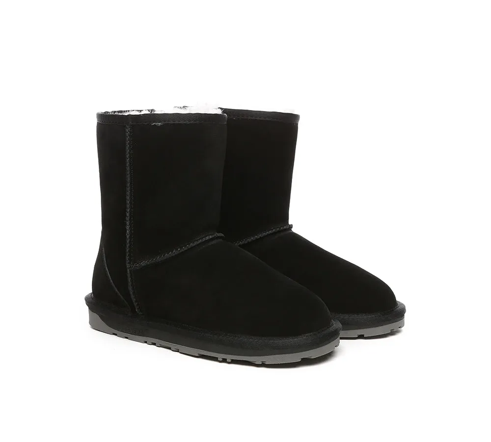 EVERAU® UGG Sheepskin Wool Mid Calf Boots Short Classic Suede