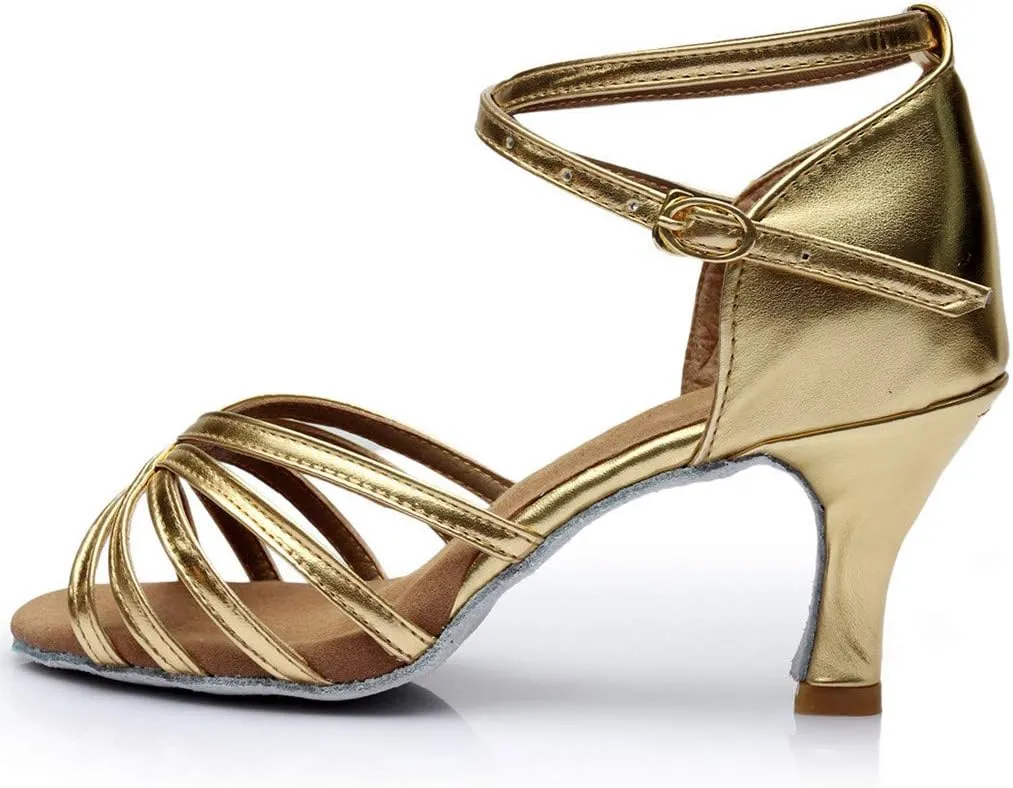 Fashion Latin Dancing Shoes Women Ballroom Dance Sandals Prom Women's Sandals Colorful Sandals for Women Wedge