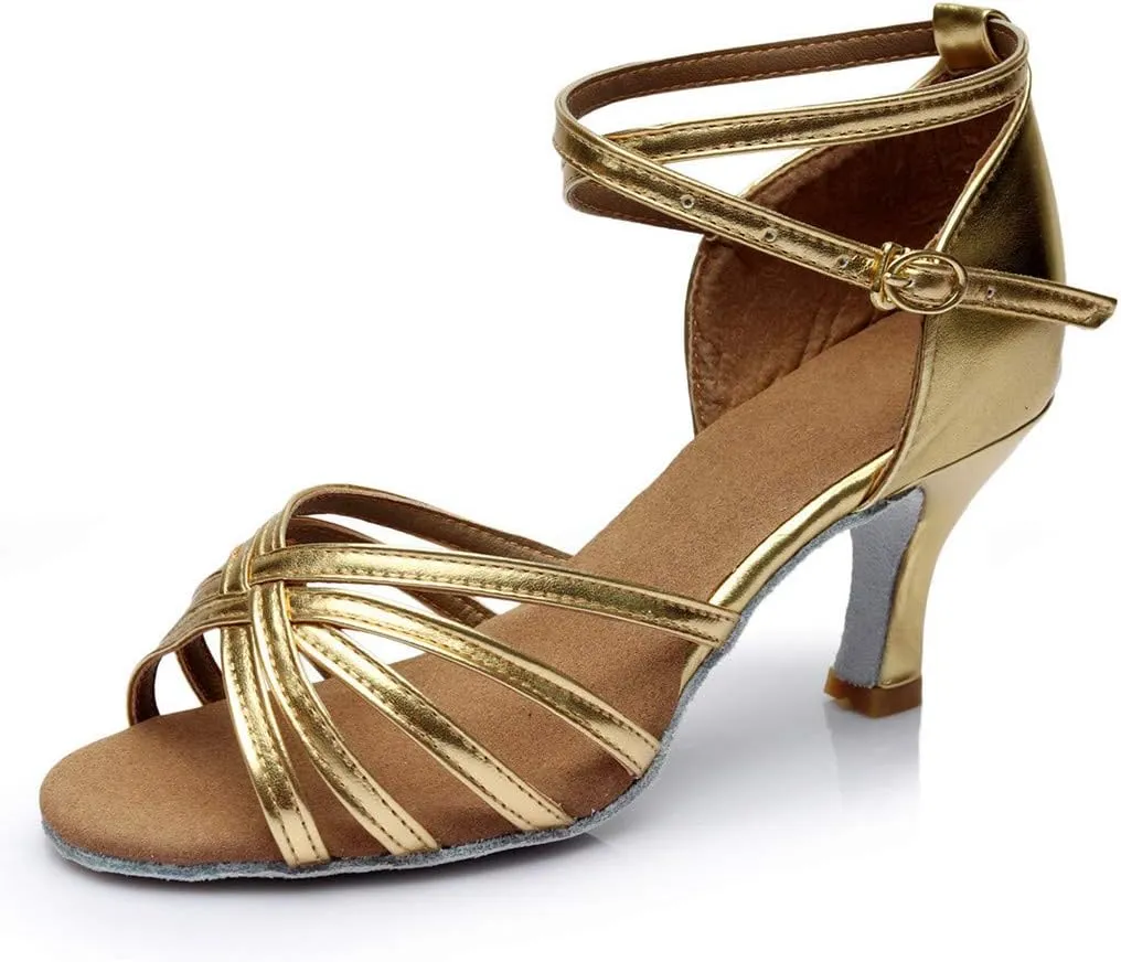 Fashion Latin Dancing Shoes Women Ballroom Dance Sandals Prom Women's Sandals Colorful Sandals for Women Wedge
