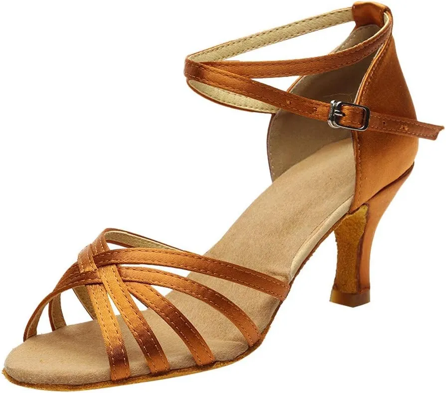 Fashion Latin Dancing Shoes Women Ballroom Dance Sandals Prom Women's Sandals Colorful Sandals for Women Wedge