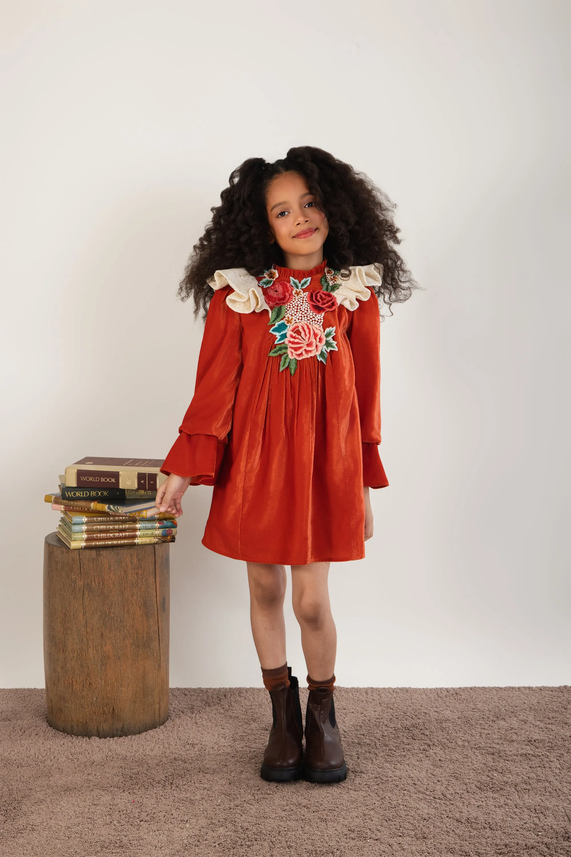 Floral Velvet Royalty Dress