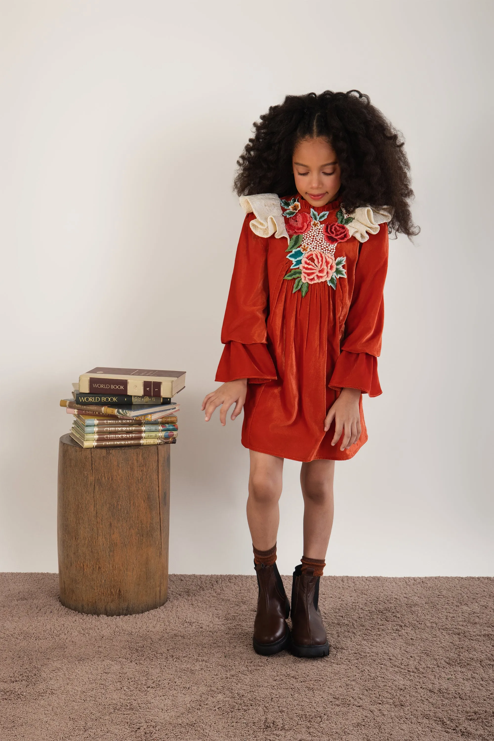 Floral Velvet Royalty Dress