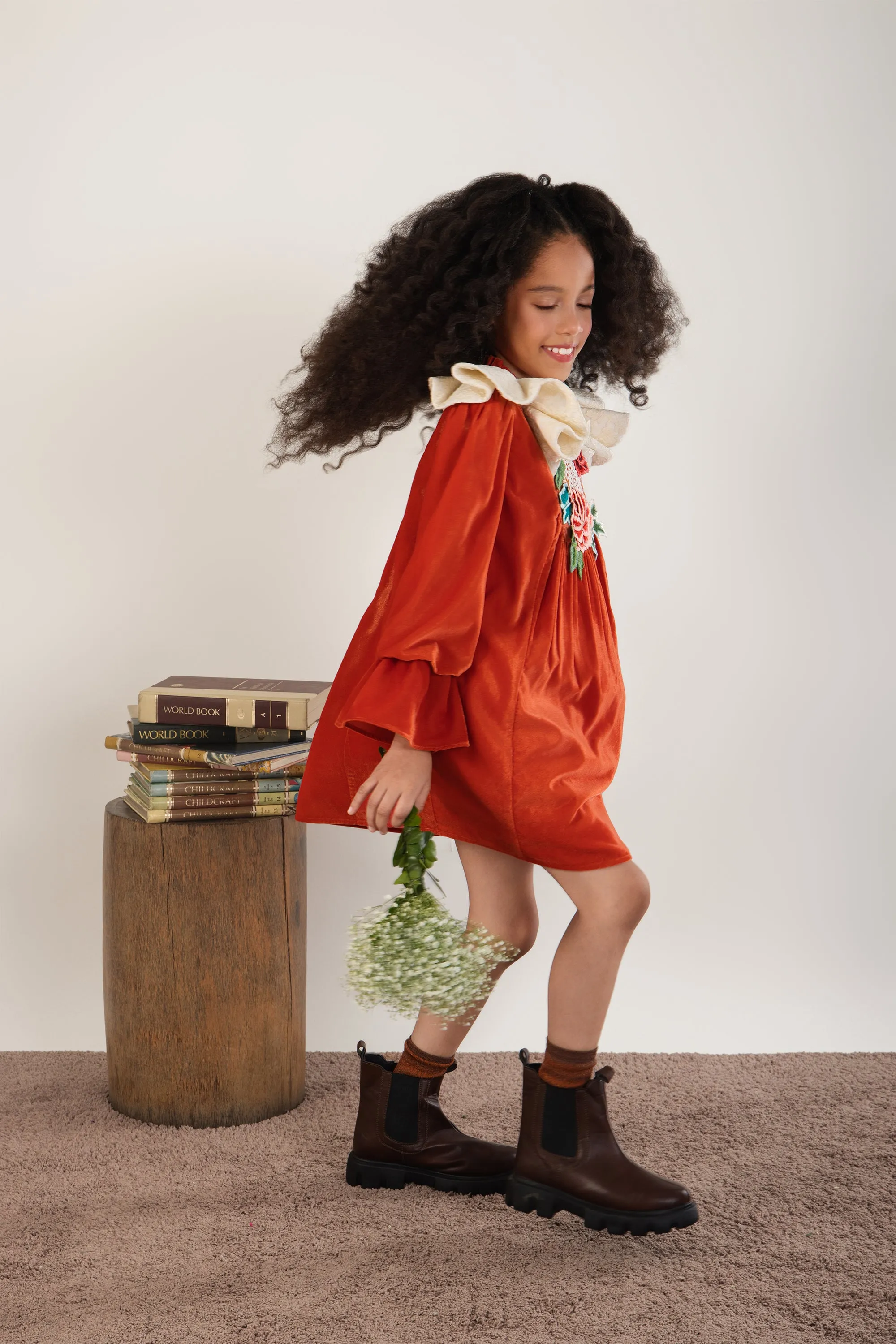 Floral Velvet Royalty Dress