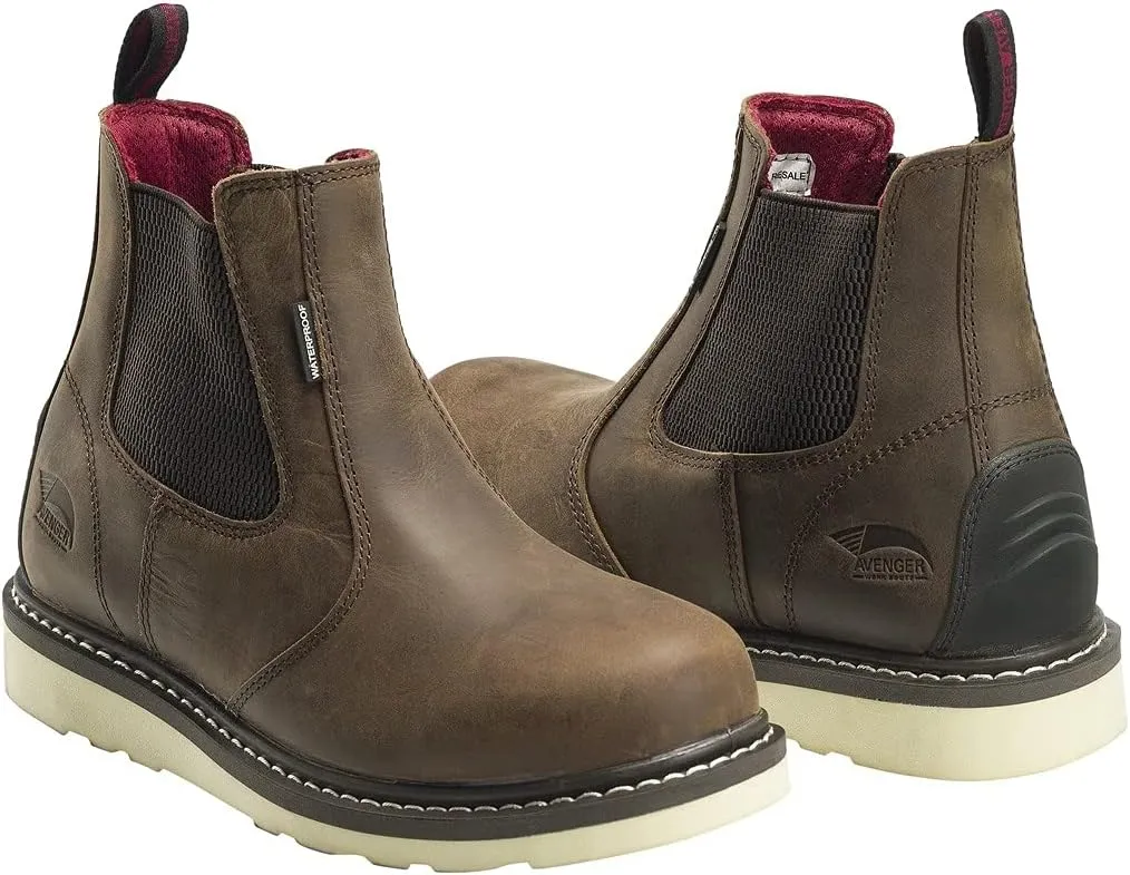 FSI FOOTWEAR SPECIALTIES INTERNATIONAL Men's Leather Wedge 6" Soft Toe Waterproof Puncture Resistant Eh Work Boot