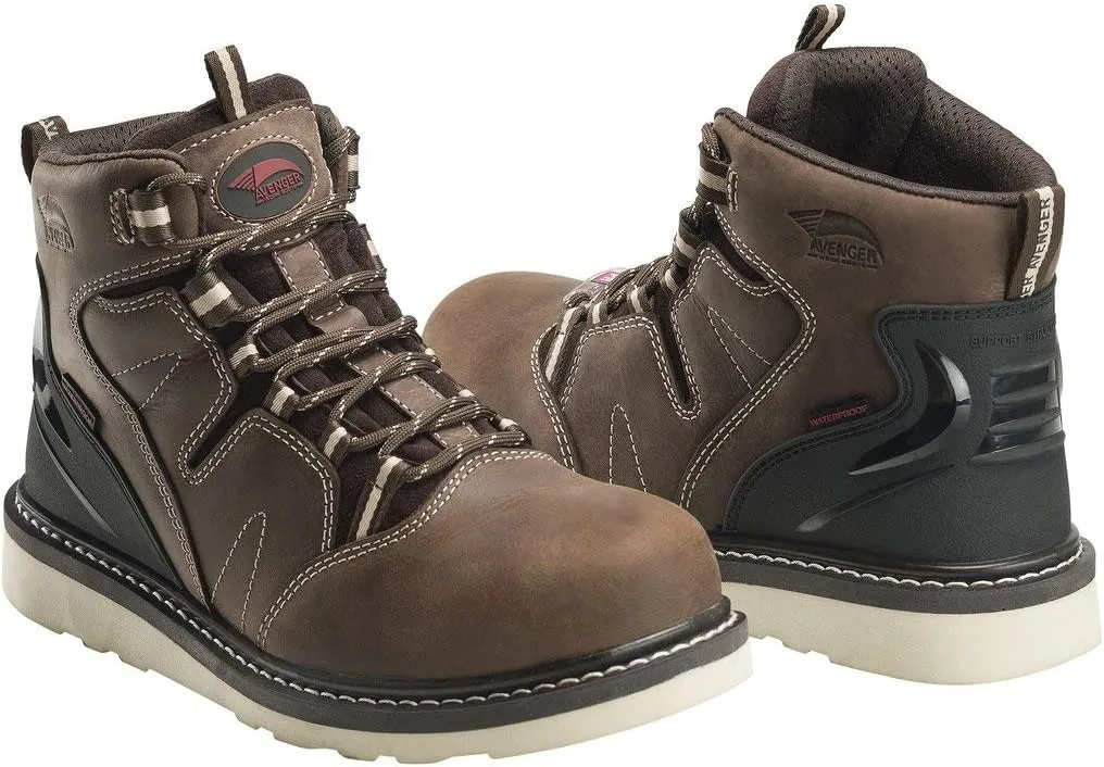 FSI FOOTWEAR SPECIALTIES INTERNATIONAL Men's Leather Wedge 6" Soft Toe Waterproof Puncture Resistant Eh Work Boot