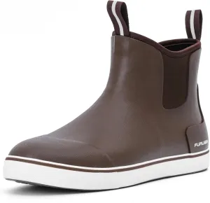 Furuian Men's Deck Boots Fishing Boots Waterproof Rain Boots Ankle Booties Slip On Neoprene Rubber Footwear Chelsea Boots Men botas para hombre for Gardening Fishing Boating Camping Sailing