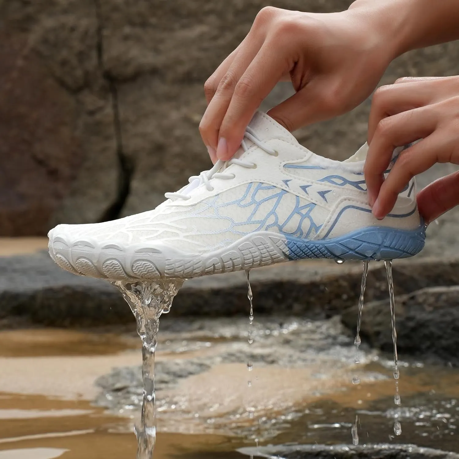 Grounded Barefoot Footwear for Women Men Pro Barefoot Shoes Hike Walking Quick-Dry Aqua Slip-on Sneaker Wide Toe Water Shoe Lightweight Breathable Shoes Waterproof Trail Running Healthy Sneaker