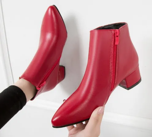 Hatzel | Stylish Leather Ankle Boots For Women Fall Fashion