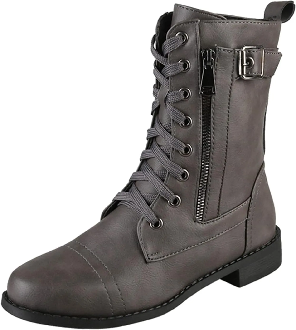 Hiking Boots Women Ankle Black Booties Low Heel Comfortable Boots for Men Bootie Heels for Women Round Toe Flat Heel Closed Toe Wide Fit Available