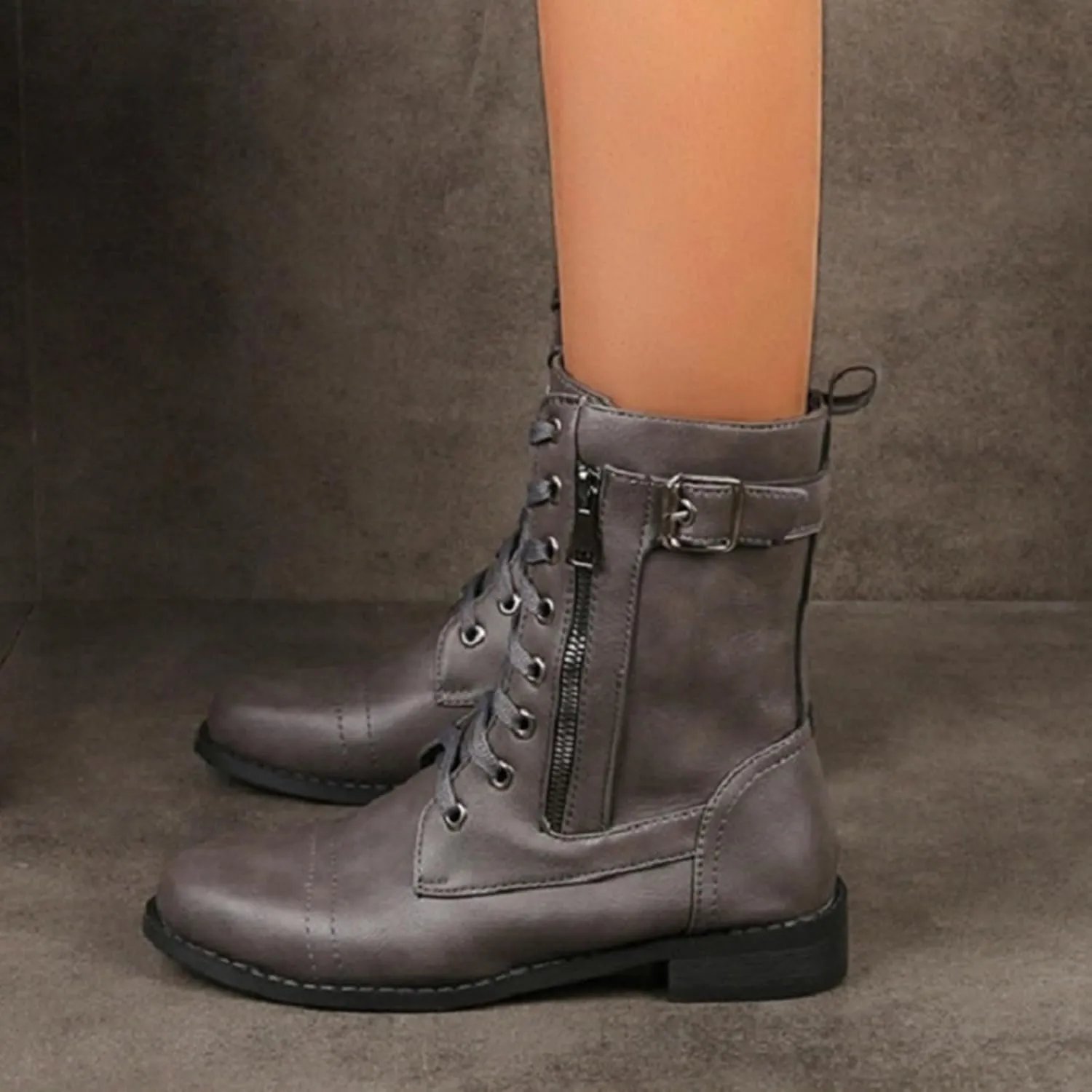 Hiking Boots Women Ankle Black Booties Low Heel Comfortable Boots for Men Bootie Heels for Women Round Toe Flat Heel Closed Toe Wide Fit Available