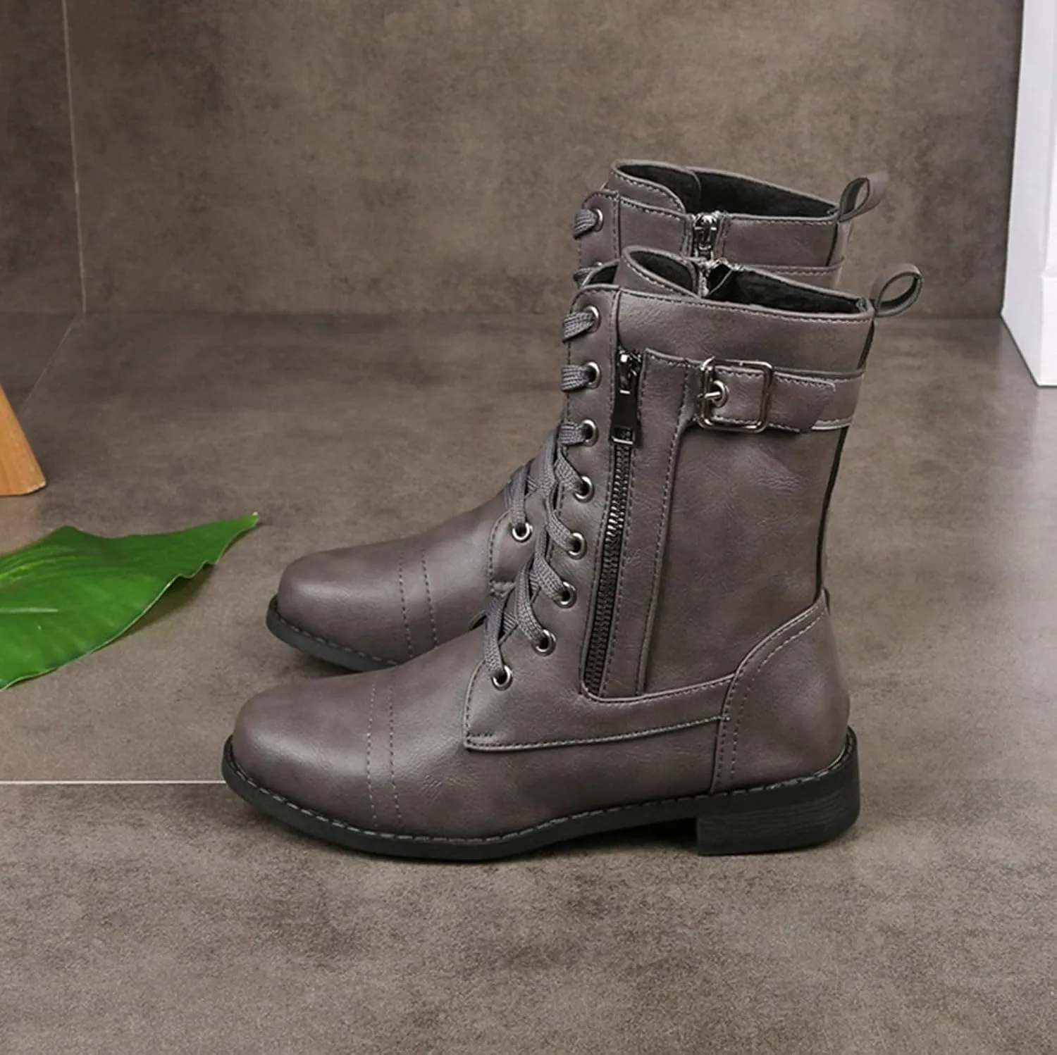 Hiking Boots Women Ankle Black Booties Low Heel Comfortable Boots for Men Bootie Heels for Women Round Toe Flat Heel Closed Toe Wide Fit Available