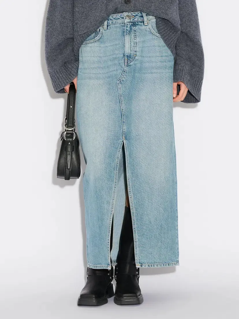 HOLZWEILER DENIM LONG SKIRT LT. BLUE