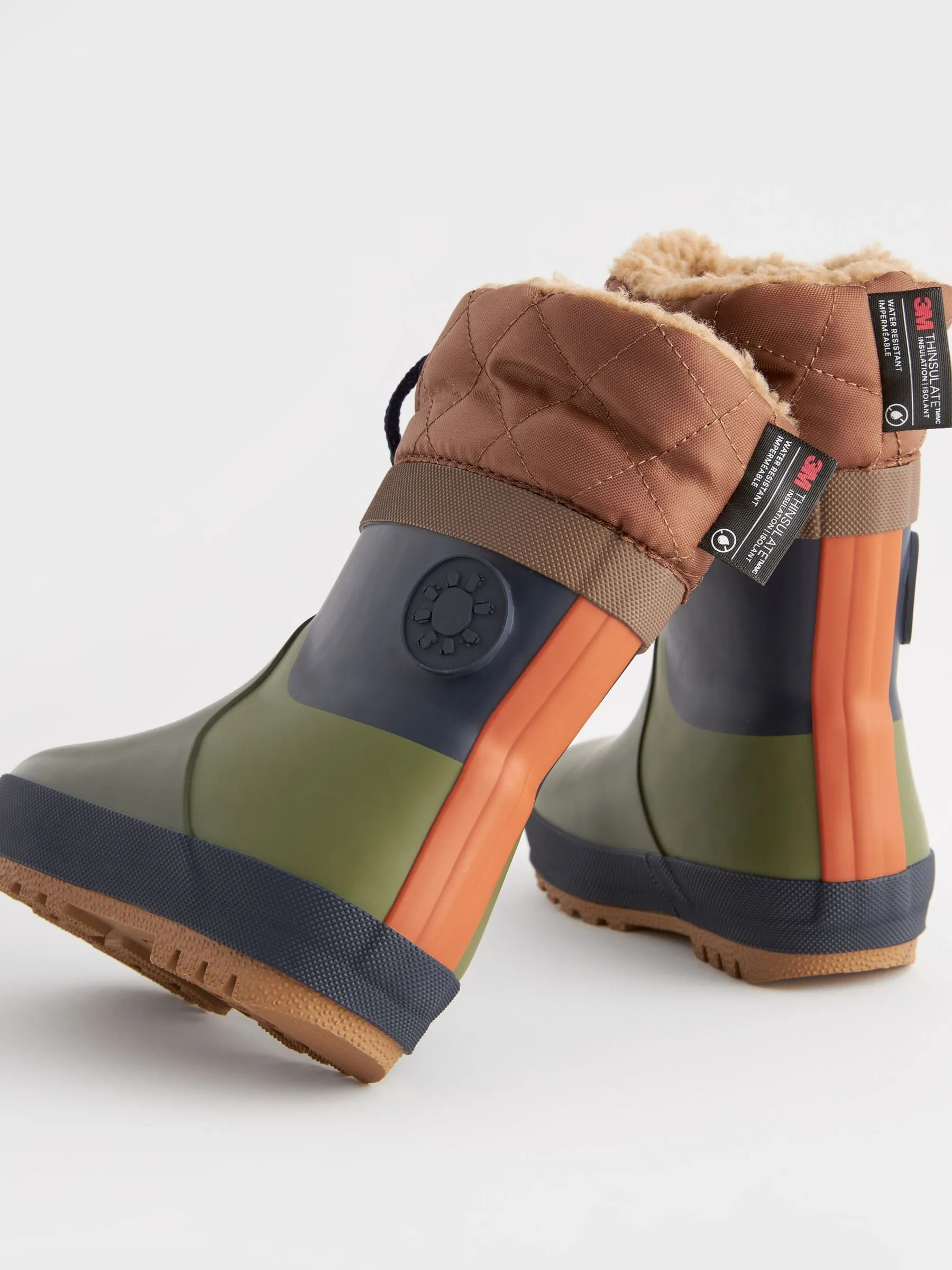 Khaki Green Thermal Thinsulate™ Lined Cuff Wellies