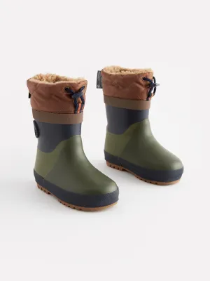 Khaki Green Thermal Thinsulate™ Lined Cuff Wellies