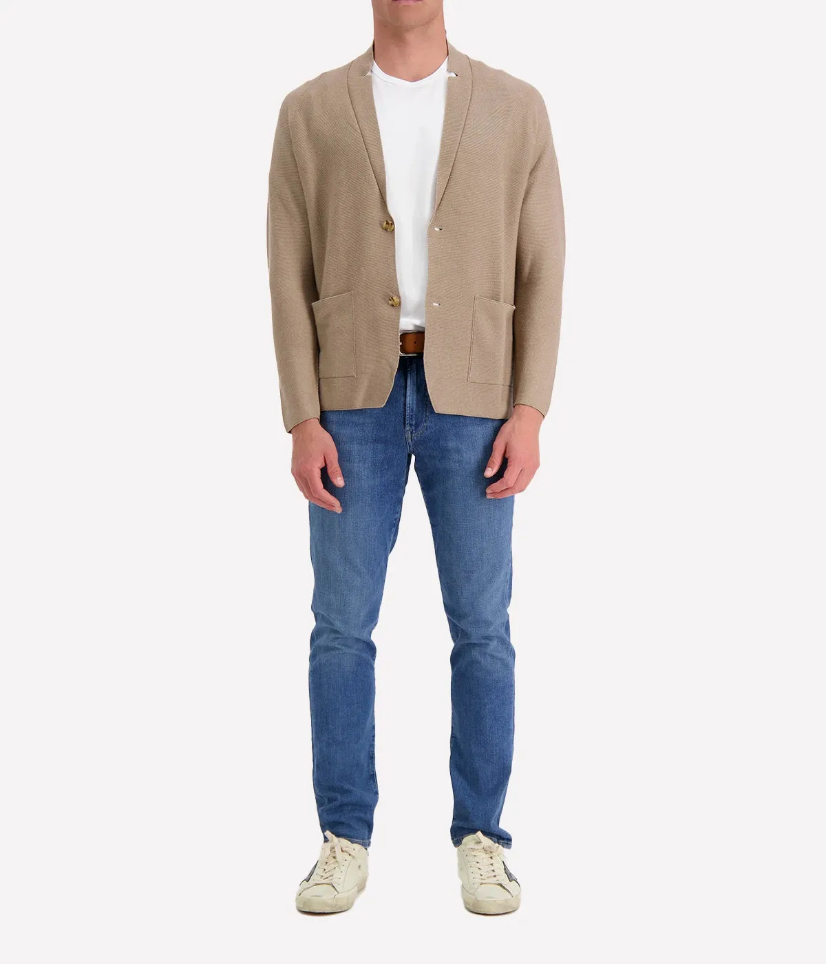 Knitted Jacket in Camel