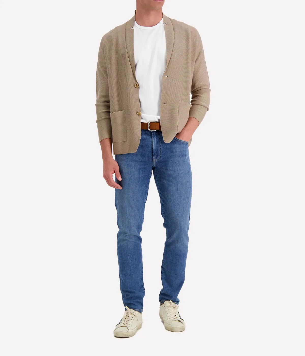 Knitted Jacket in Camel