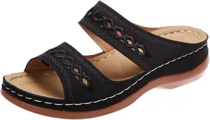 Ladmiple Orthopedic Sandals For Women Arch Support Dressy Flip Flops Soft Summer Beach Shoes Comfortable Orthotic Slides